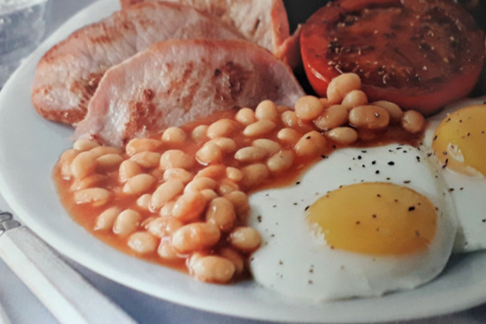 Full English Breakfast at The Merritt Guest House, Paignton